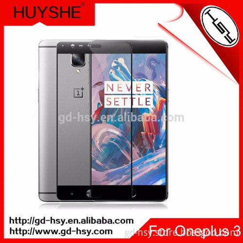 HUYSHE Best Quality for Oneplus 3 3D full coverage tempered glass screen protector for Oneplus 3